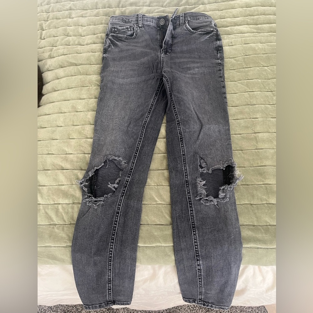 High waisted Distressed Free People Skinny Jeans